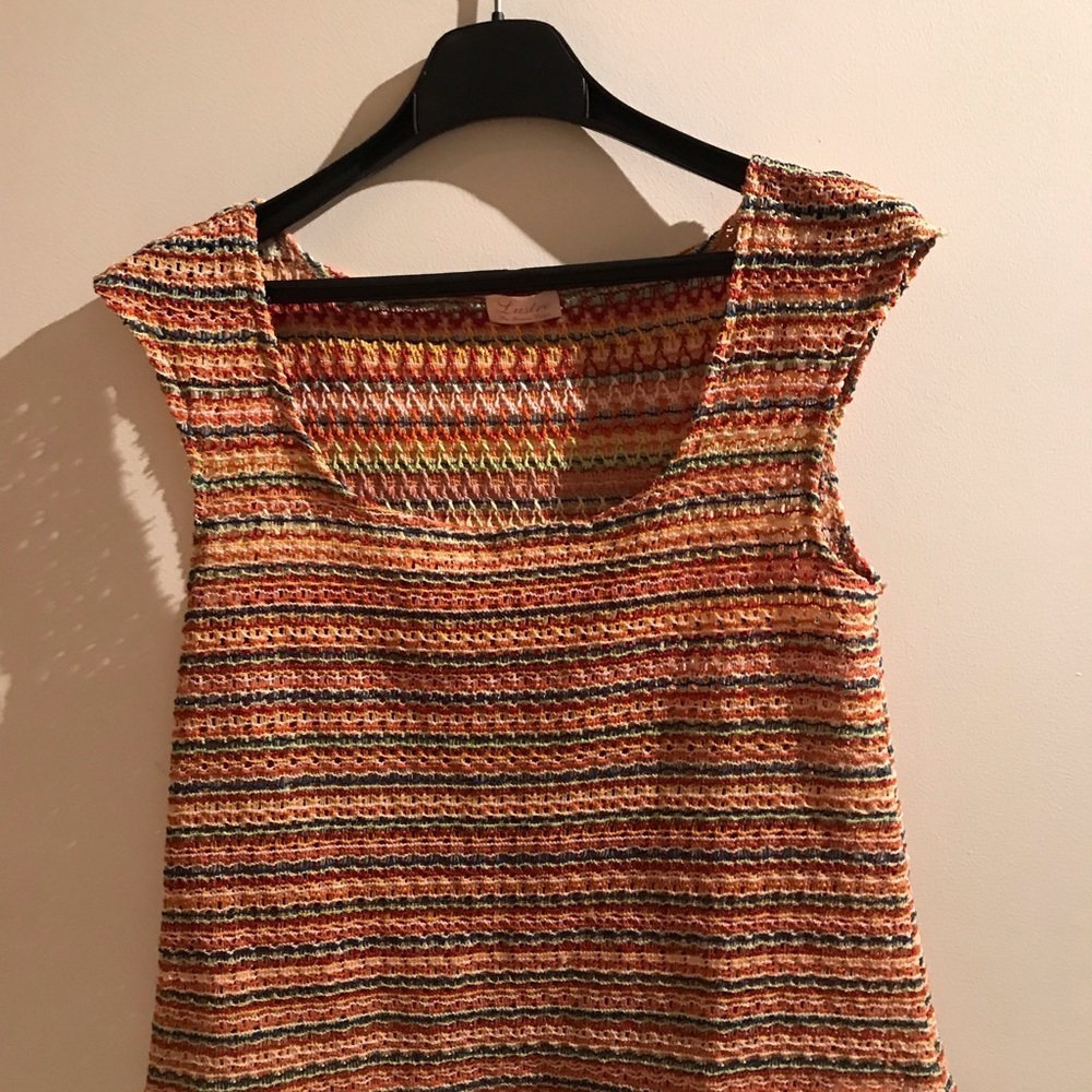 3/15$ Lustre crop top knitted​